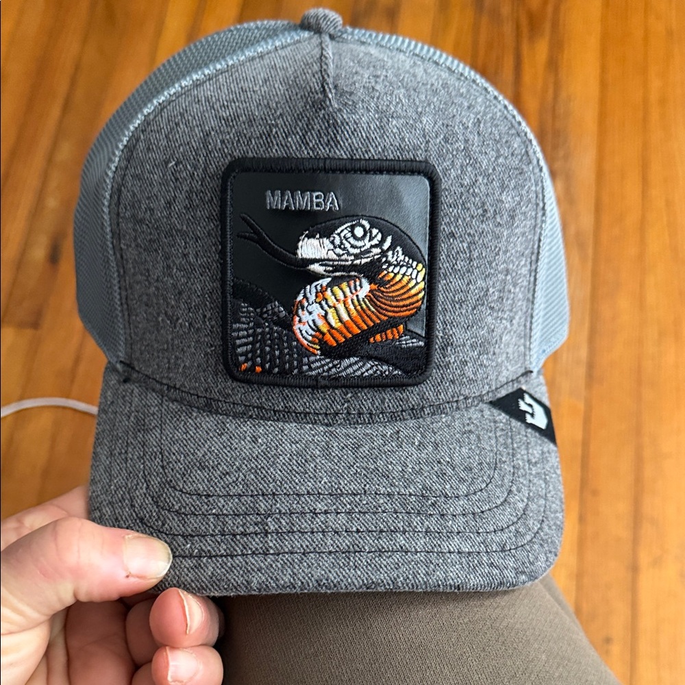 Gray Mamba Patch Cap goorin bros denim